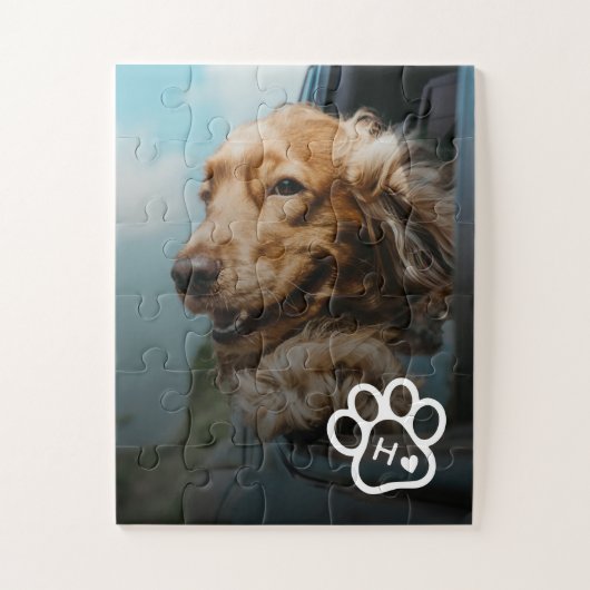 Add Your Own Photo Dog Pets Monogram jigsaw puzzle ジグソーパズル (縦)