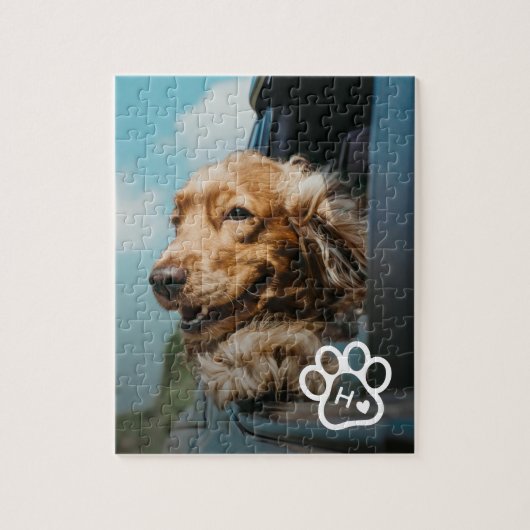 Add Your Own Photo Dog Pets Monogram jigsaw puzzle ジグソーパズル (縦)