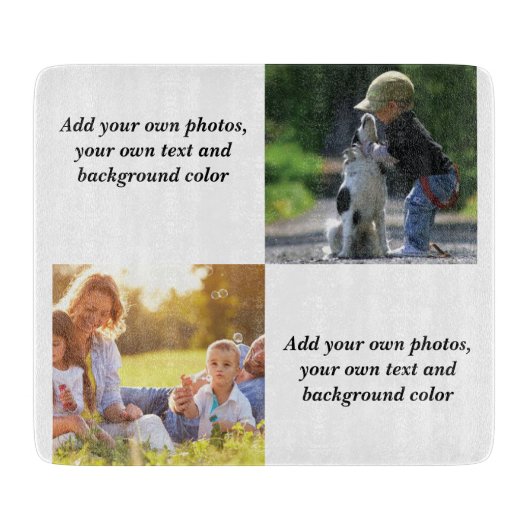 Add your own photos, text and  background throw pi カッティングボード (正面)