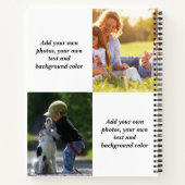 Add your own photos, text and  background throw pi ノートブック (裏面)