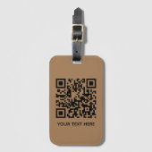Add your own QR Code text Scan Minimal Simple Lugg ラゲッジタグ (正面縦)