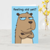 ADD YOUR OWN TEXT Funny birthday card  カード (黄色い花)