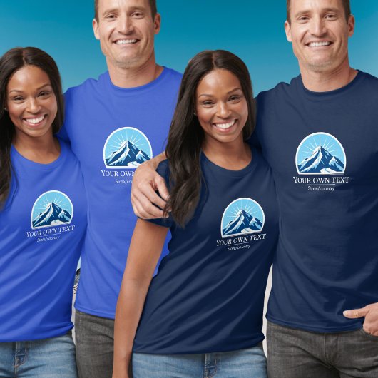 Add your own text ski resort mountain souvenir  tシャツ