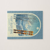 Add your own text ski resort vacation game ジグソーパズル (横)