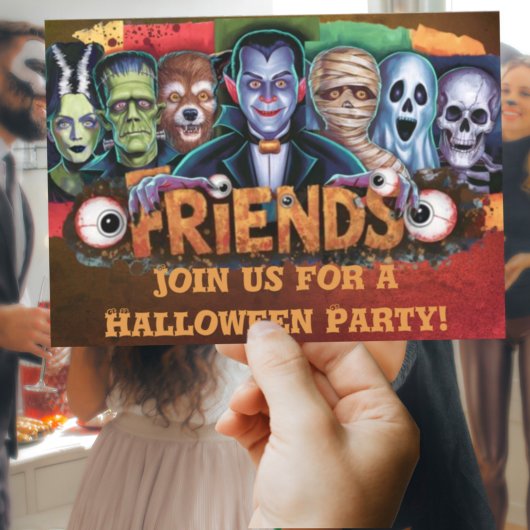 Add Your Own Words Custom Halloween Monsters 招待状