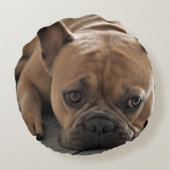 Add Your Photo and Text 2 Sided Customized ラウンドクッション (裏面)