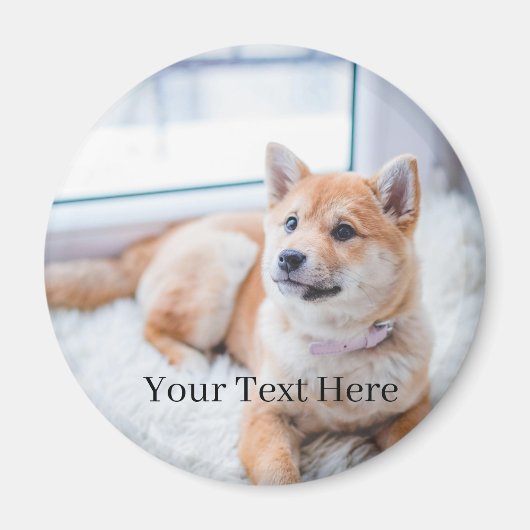 Add Your Photo and Text Customized マグネット (正面)