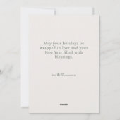 Add Your Photo Classical Christmas Holiday Card シーズンカード (裏面)