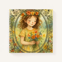 Add your photo here Antique Vintage frame ノートブック