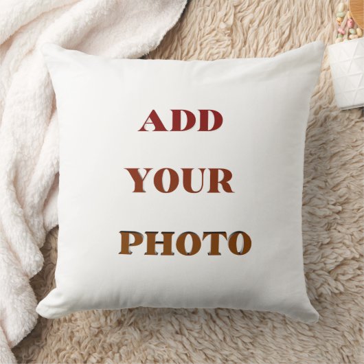 Add Your Photo Modern Elegant Minimal Style Custom クッション (ブランケット)