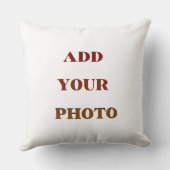 Add Your Photo Modern Elegant Minimal Style Custom クッション (裏面)