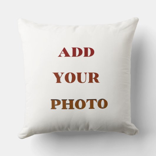 Add Your Photo Modern Elegant Minimal Style Custom クッション (裏面)