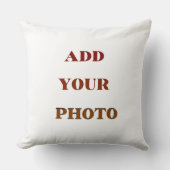 Add Your Photo Modern Elegant Minimal Style Custom クッション (正面)