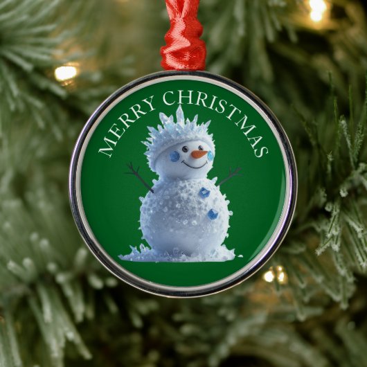 Add Your Photo on this Merry Chirstmas ornament メタルオーナメント (ツリー)