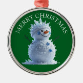 Add Your Photo on this Merry Chirstmas ornament メタルオーナメント (正面)
