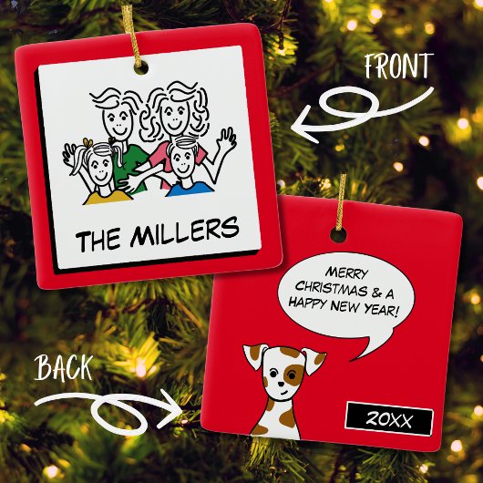 Add Your Photo | Personalize Text | Custom Photo セラミックオーナメント