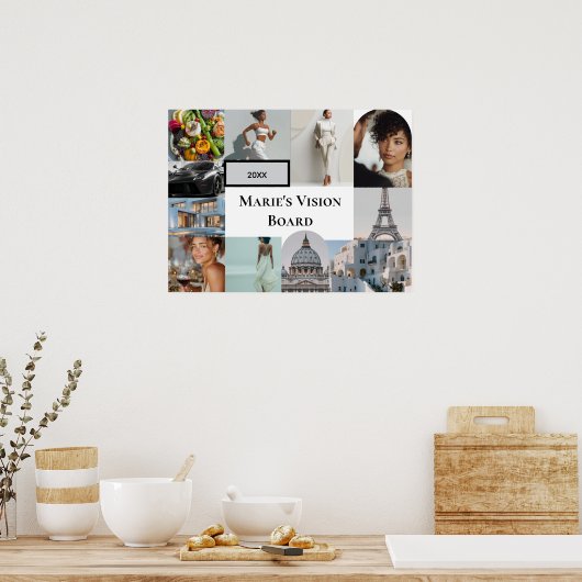 Add Your Photo Vision Board Custom Poster ポスター (キッチン)