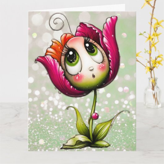 Add your special message  カード (黄色い花)