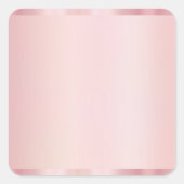 Add Your Text Elegant Template Blank Rose Gold スクエアシール (正面)
