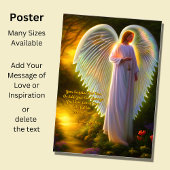 Add Your Text, Guardian Angel Shimmering Wings     ポスター