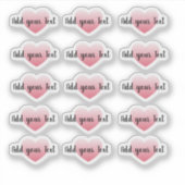Add your text Heart message sticker シール (正面)