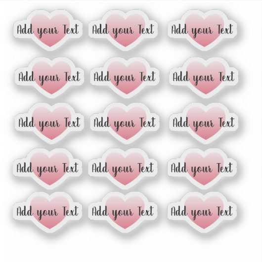 Add your text Heart message sticker シール (正面)