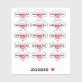 Add your text Heart message sticker シール (シート)