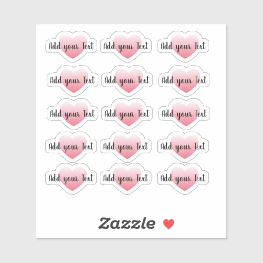 Add your text Heart message sticker シール (シート)