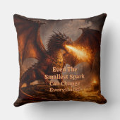 Add Your Text Name Fire Dragon In His Lair クッション (裏面)