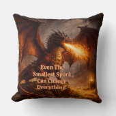 Add Your Text Name Fire Dragon In His Lair クッション (正面)