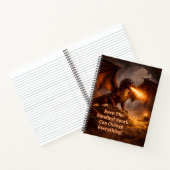 Add Your Text Name Fire Dragon In His Lair ノートブック (内部)