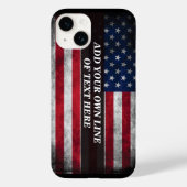 Add your text on American flag Case-Mate iPhoneケース (裏面)