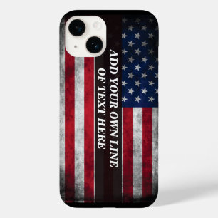 Add your text on American flag  Case-Mate iPhone 14ケース
