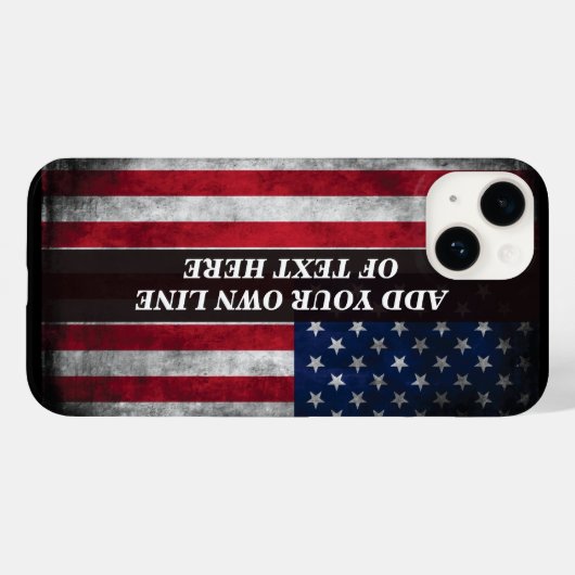 Add your text on American flag  Case-Mate iPhoneケース (裏面 (横))