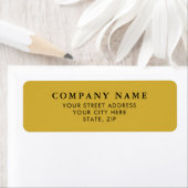 Add Your Text - Personalized M Gold Return Address ラベル (インサイチュ)