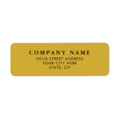 Add Your Text - Personalized M Gold Return Address ラベル (正面)