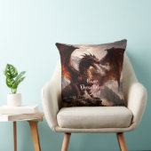 Add Your Text - Red Winged Fire Dragon with Smoke クッション (椅子)