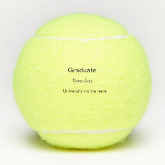 add your text simple graduate add school name cong テニスボール