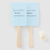 add your text simple graduate add school name cong ハンドファン (正面&裏面)