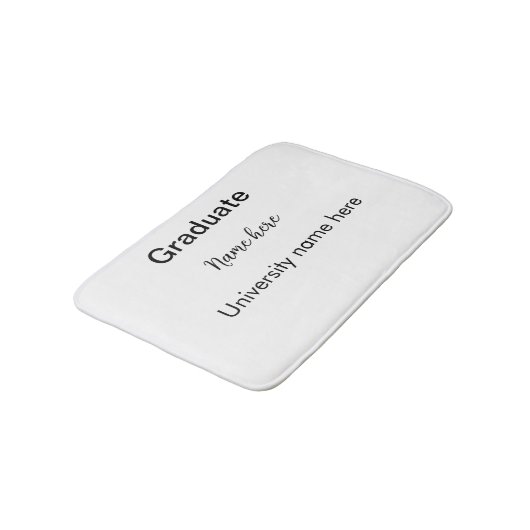 add your text simple graduate add school name cong バスマット (アングル)