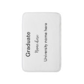 add your text simple graduate add school name cong バスマット (正面縦)