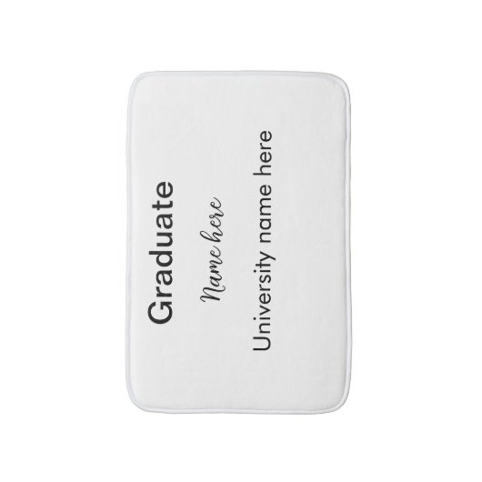 add your text simple graduate add school name cong バスマット (正面縦)