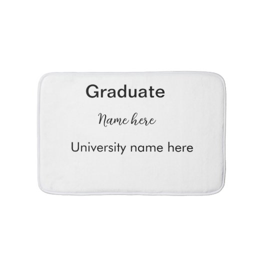 add your text simple graduate add school name cong バスマット (正面)