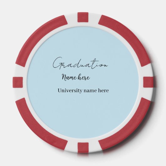 add your text simple graduate add school name cong ポーカーチップ (正面)