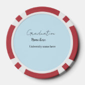 add your text simple graduate add school name cong ポーカーチップ (裏面)