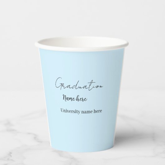 add your text simple graduate add school name cong 紙コップ (正面)