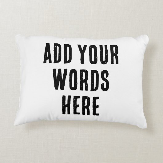 Add Your Words Here Custom Customized Personalized アクセントクッション (裏面)