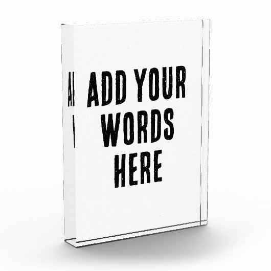 Add Your Words Here Custom Customized Personalized フォトブロック (左)