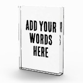 Add Your Words Here Custom Customized Personalized フォトブロック (右)