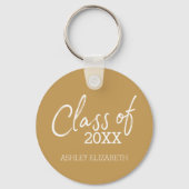 ADD YOUR YEAR卒業パーティー金ゴールドのクラス キーホルダー (正面)